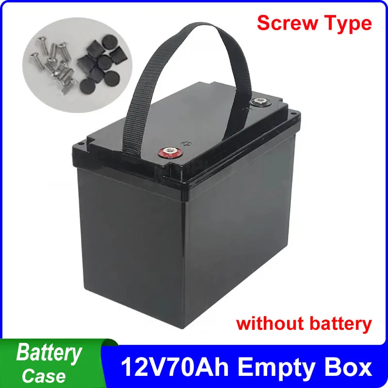 

12V70Ah Storage Box With Screw 12V 70Ah Battery Case Fit NCM LiFePO4 Cell 12.8V 70Ah 80Ah 100Ah 24V 36V 48V For DIY Solar System