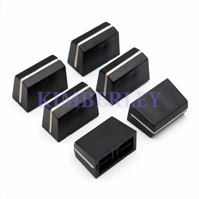 10PCS 20x10x13mm Mixer Fader Knob Plastic Straight Slide Potentiometer Push Key Cap 4mm Hole Volume Control Rotary Knob