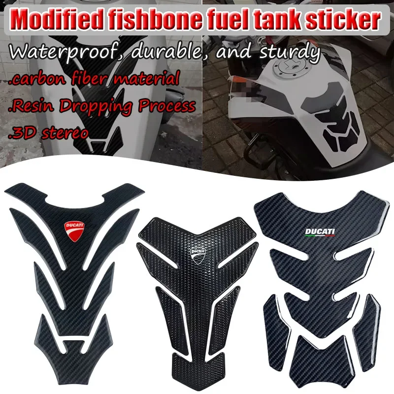 Fuel Tank Pad Cover Protector Decal Stickers For Ducati V2 V4 400 620 695 696 796 821 Monster 899 959 1199 1299 Fiber Motorcycle