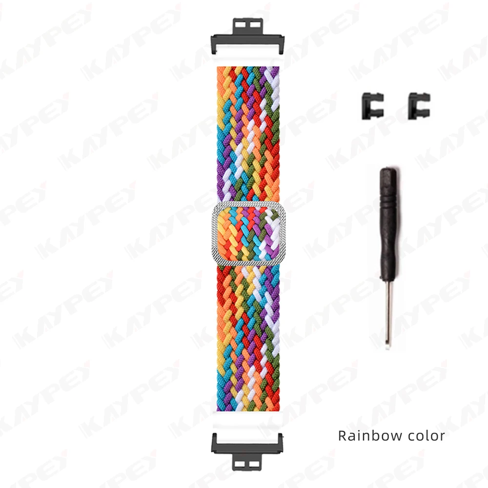 Nylonowy pasek do zegarka Huawei pasuje nylonowa pleciona elastyczna pętla Solo do zegarka Huawei pasuje nowa regulowana pleciona bransoletka z paskiem