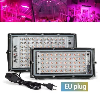 Tam Spektrumlu Işık Büyümek 50W 100W 200W 300W Uv Işık Bitki Kapalı Yetiştirme Led Phytolamp Topraksız Lamba Sebze Tohumu için
