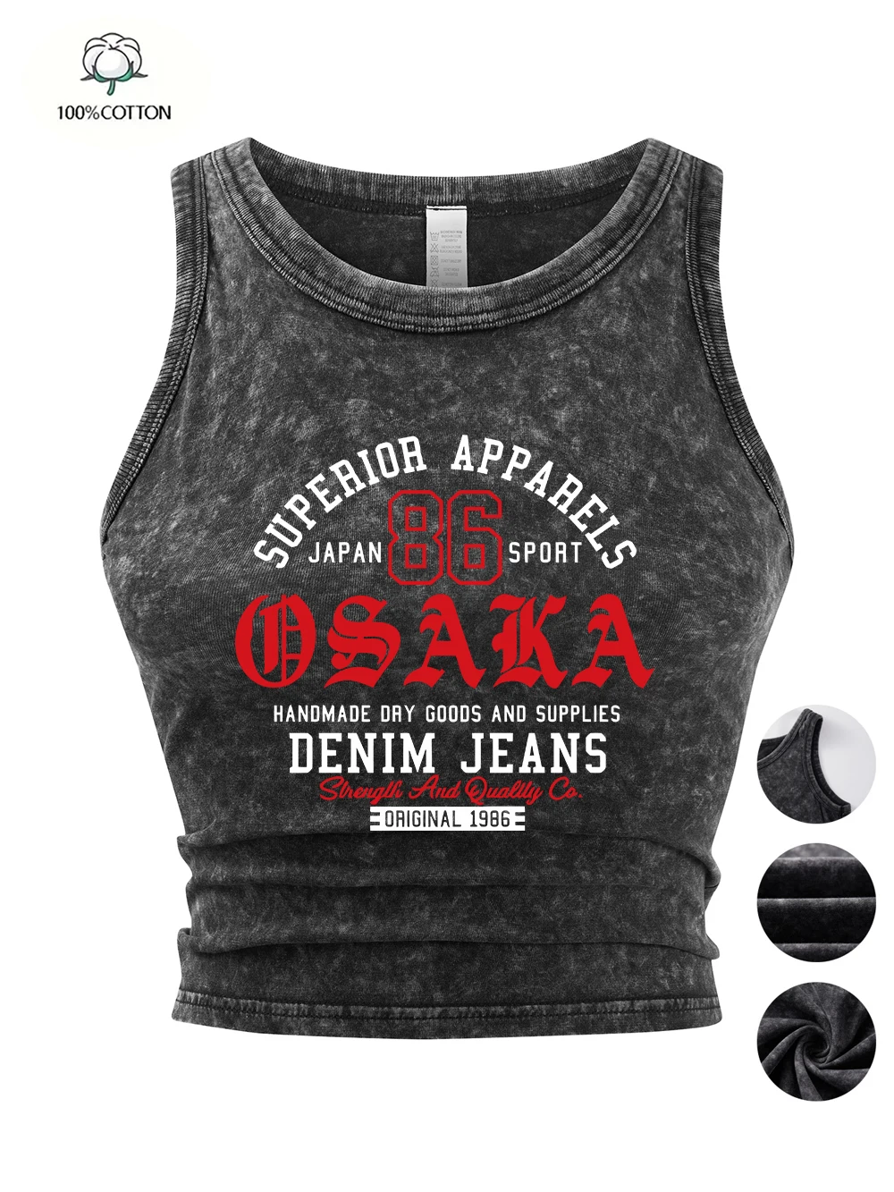 Japan Sport Kraft Und Qualitäts Drucke Weste Tops Casual Frauen Baumwolle Gewaschen T-Shirt Dünne Enge Tank Top Trend Damen Kleidung