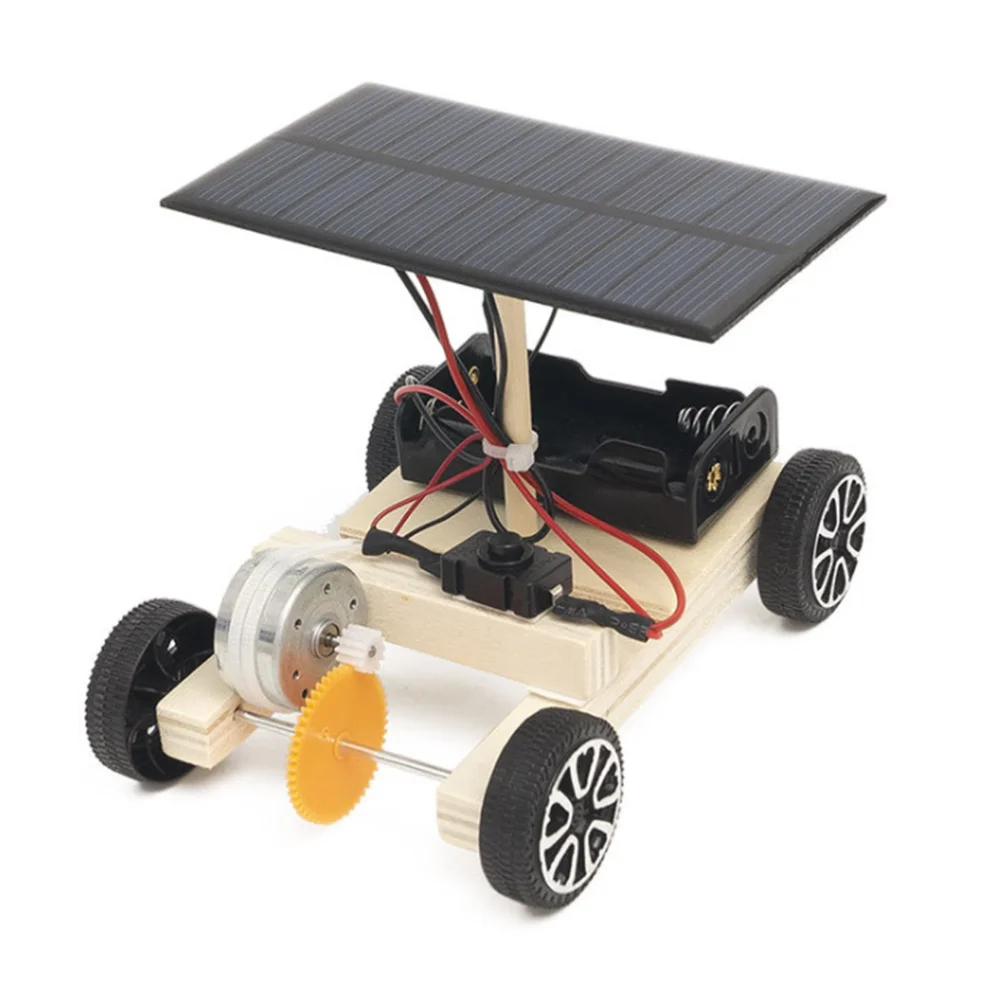 Assemble Solar Car Creative Inventions Motor Ability of Children Active Thinking DIY Electronic Technology Toys for Boys