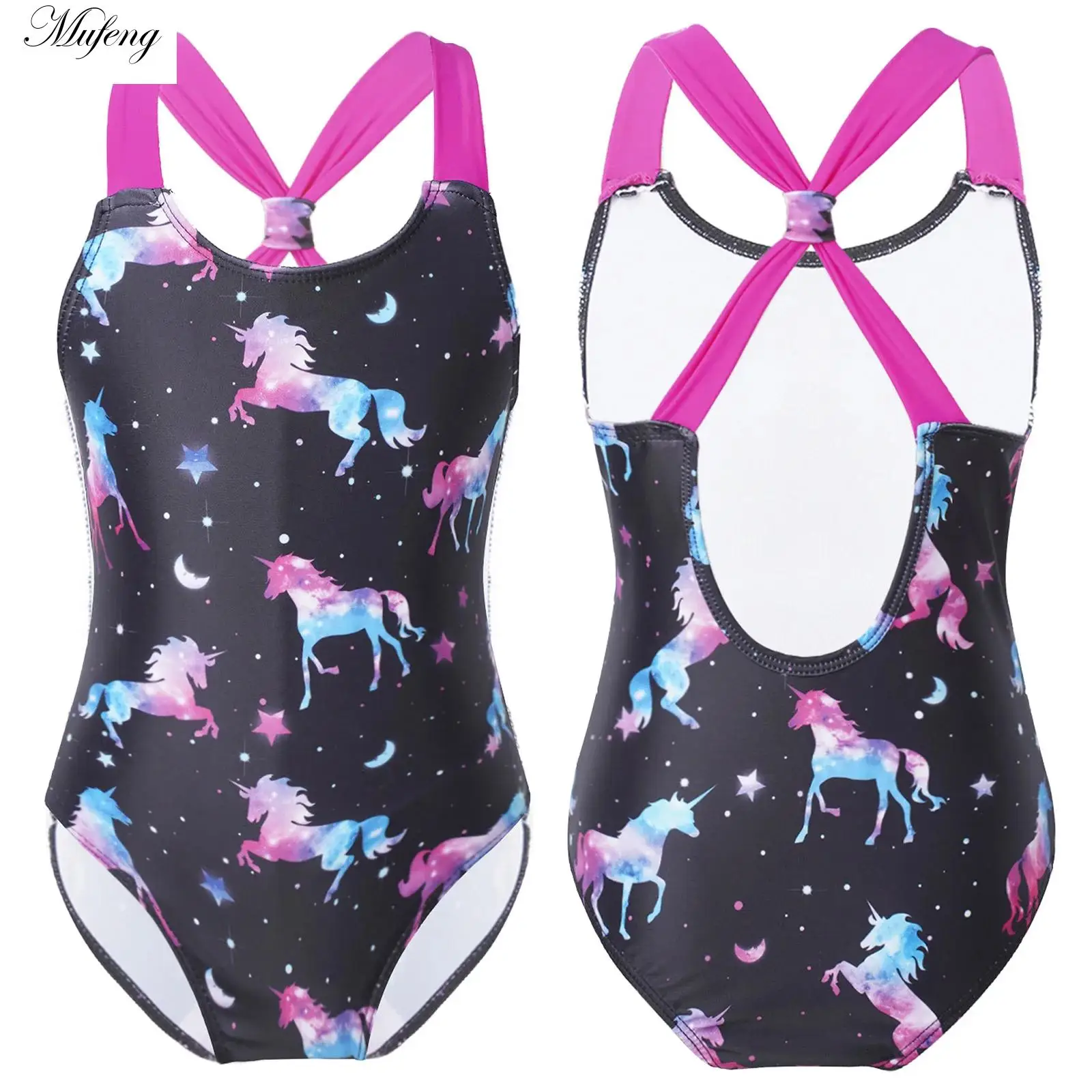 Girls' Swimsuits Swimwear One piece front Zipper Long Sleeveless Swimsuit for Kids Bathing Suits Brazilian Beachwear Rash Guards