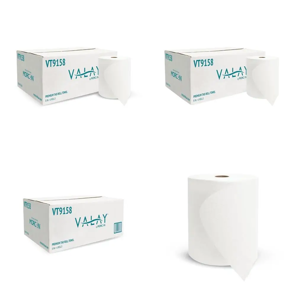 

Premium 1-Ply Hardwound Roll Towels, 8 x 600 ft., White, 6 Rolls