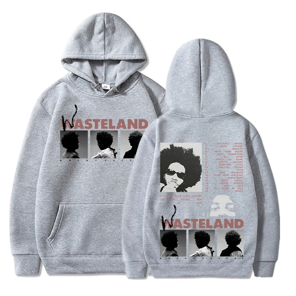 Sudadera con capucha Brent Faiyaz, sudadera con estampado de Álbum de música Wasteland, ropa de calle de gran tamaño, jersey polar para mantener el