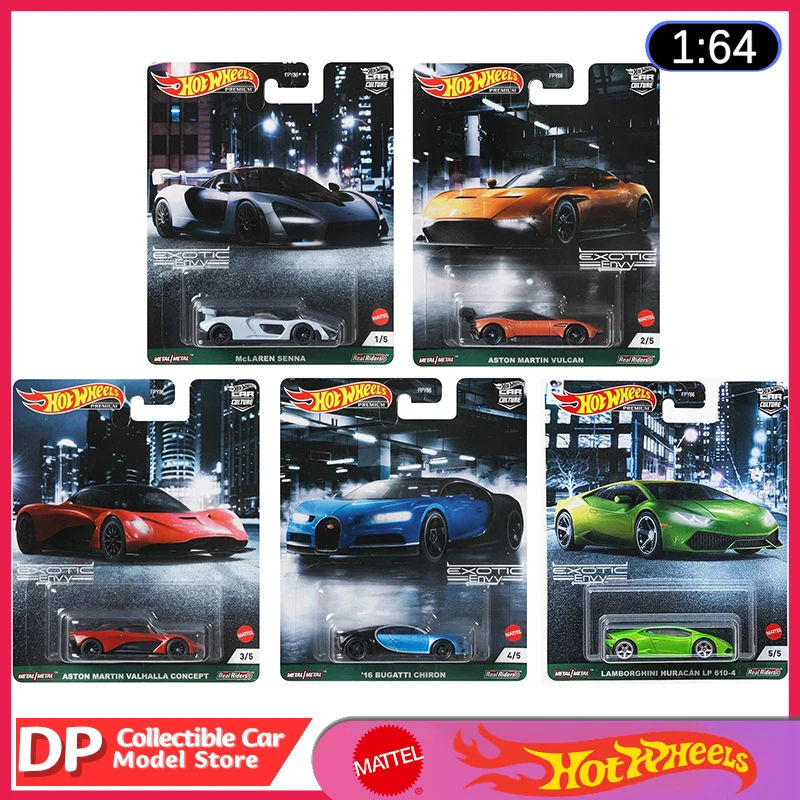

Hot Wheels Premium Car Culture Exotic Envy Series Set McLaren Aston Martin Bugatti Lamborghini Vehicles 2021