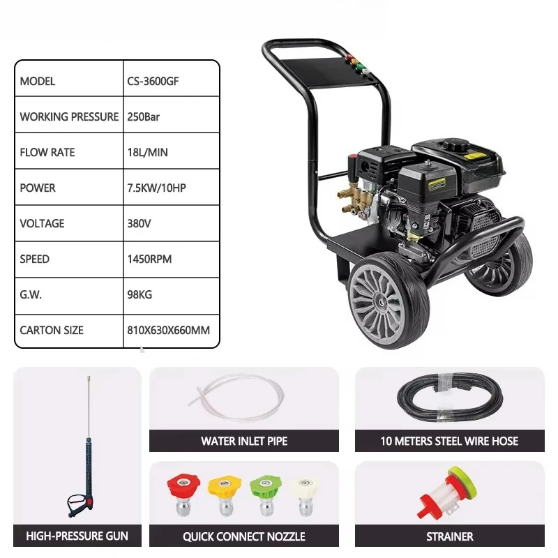 3000psi 5000psi 4000psi High Pressure Washer with Car Wash Machine Engine Pump
