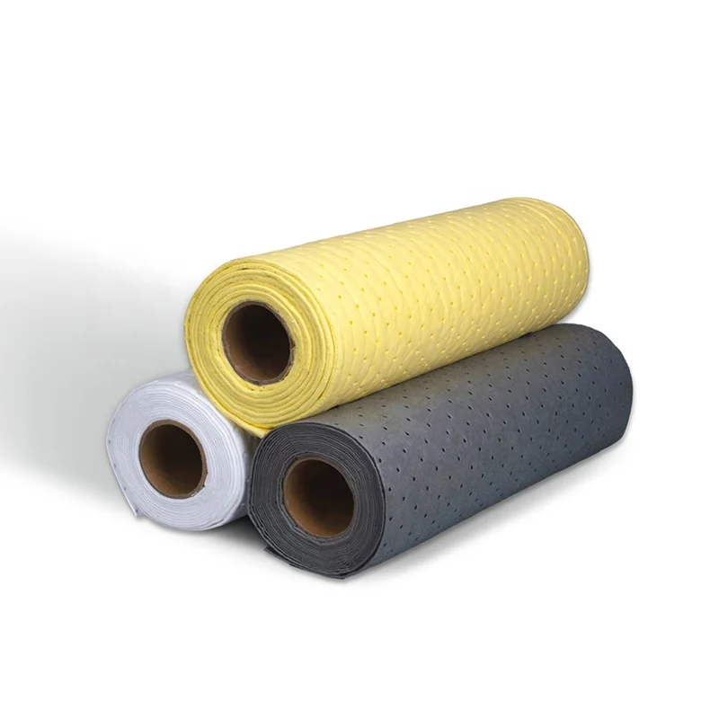 لفة حصيرة ماصة للزيت فقط من البولي بروبيلين، لفة حصيرة ماصة كيميائية، لفة سجادات ماصة عالمية