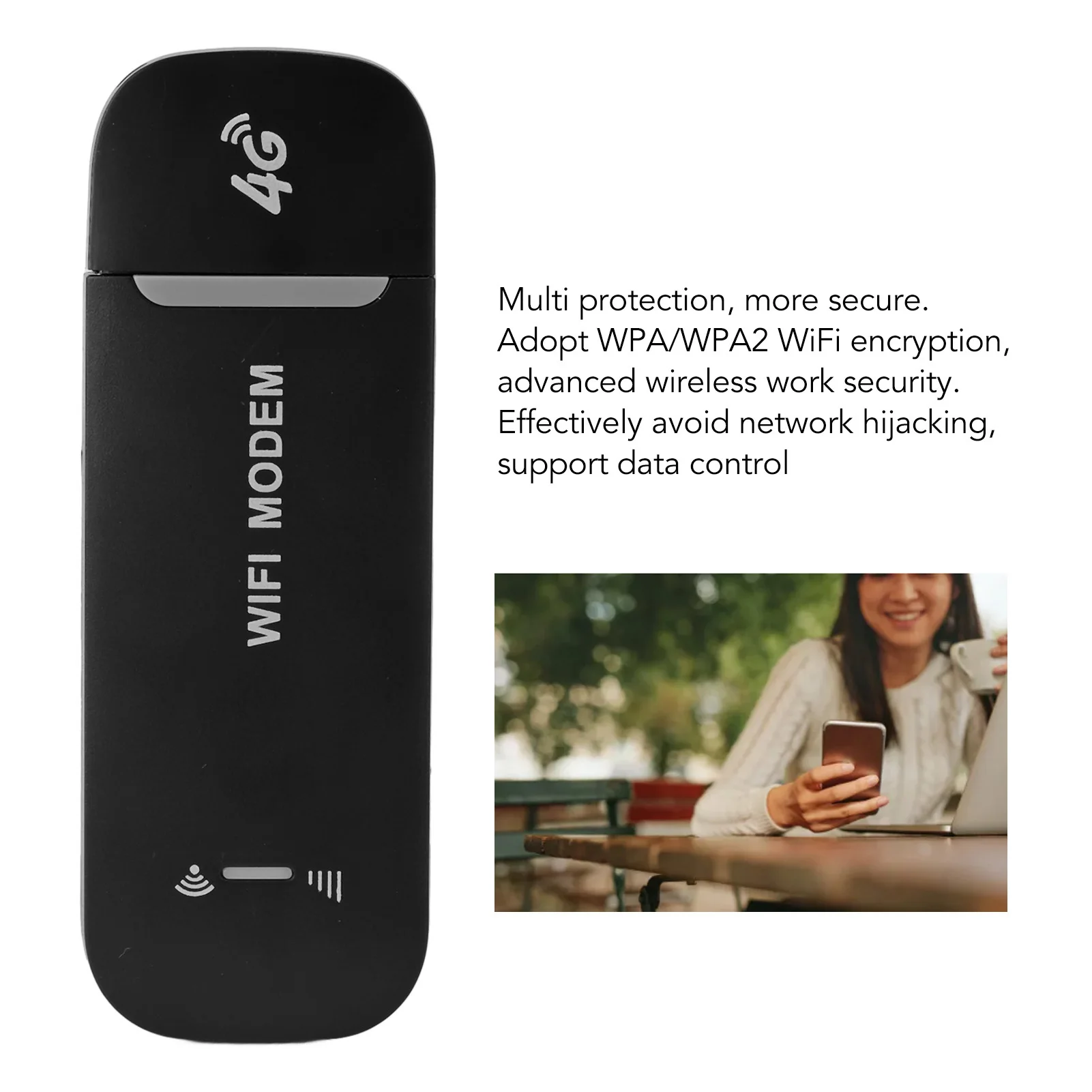 4G USB Portable WiFi Plug and Play High Speed Internet Multi User Sharing Inserted Standard SIM Card Portable Travel Hotspot