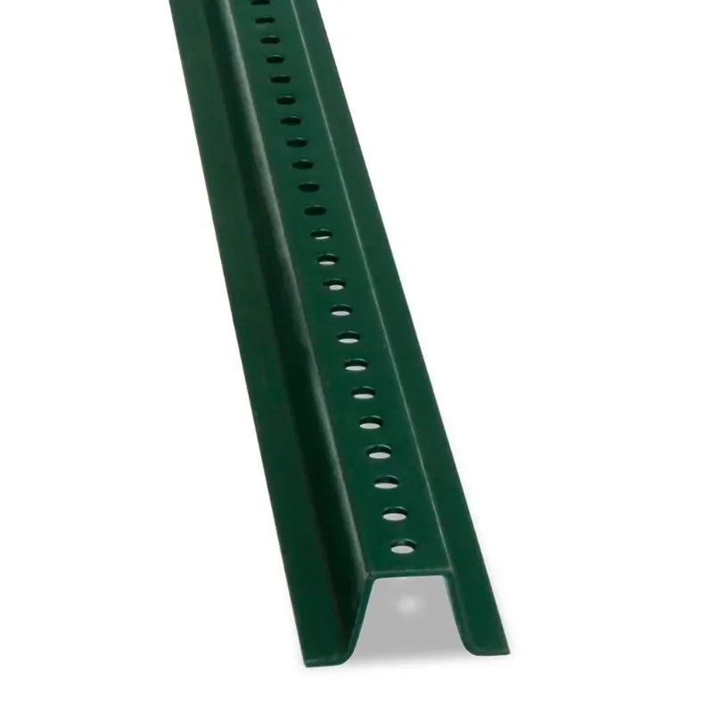 K-153-8M-2 U-Channel Sign Post, Medium Weight 8' Tall Baked Enamel Steel Post - Pack of 2