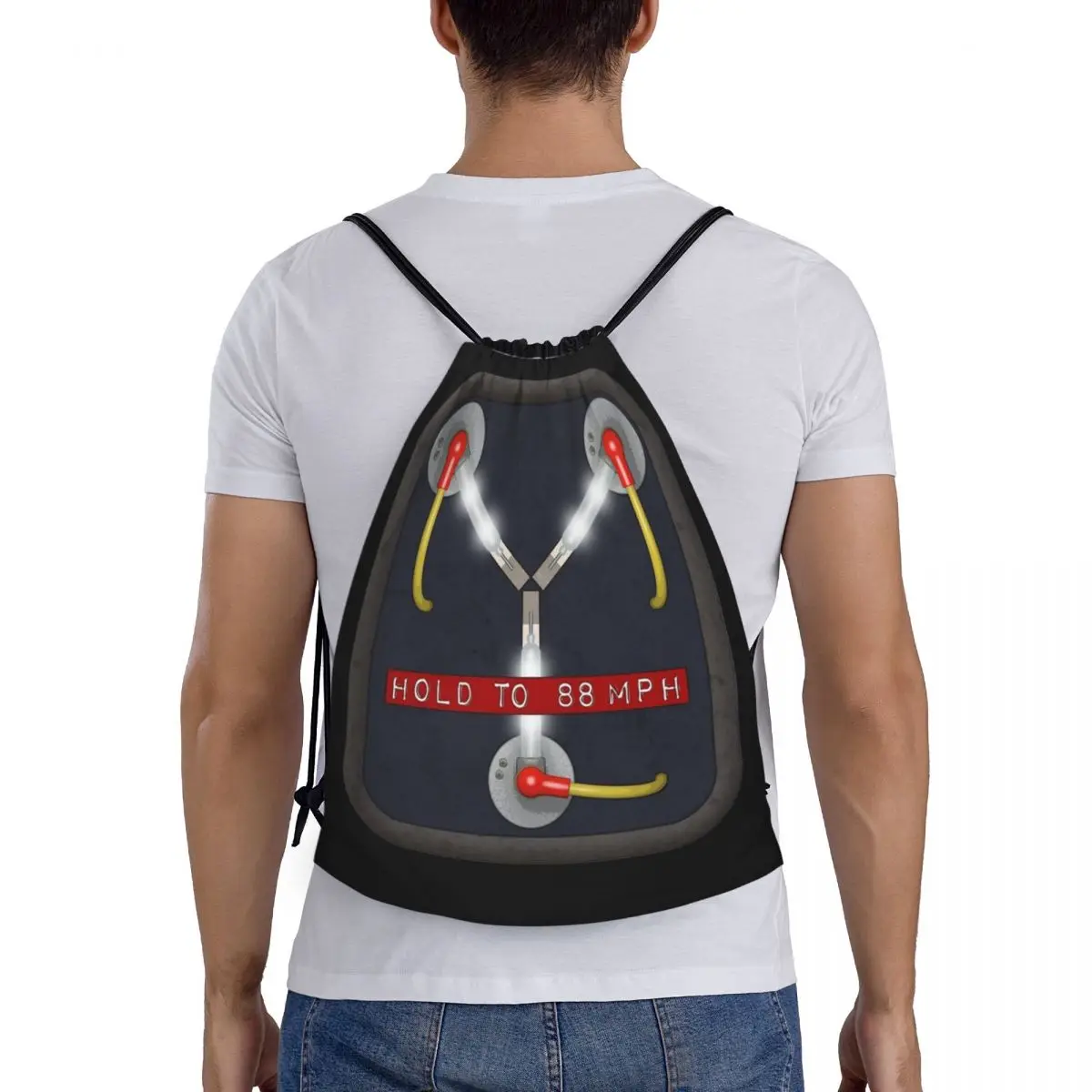 Flux Capacitor Back To The Future Drawstring Backpack Sports Gym Sackpack String Bags for Running