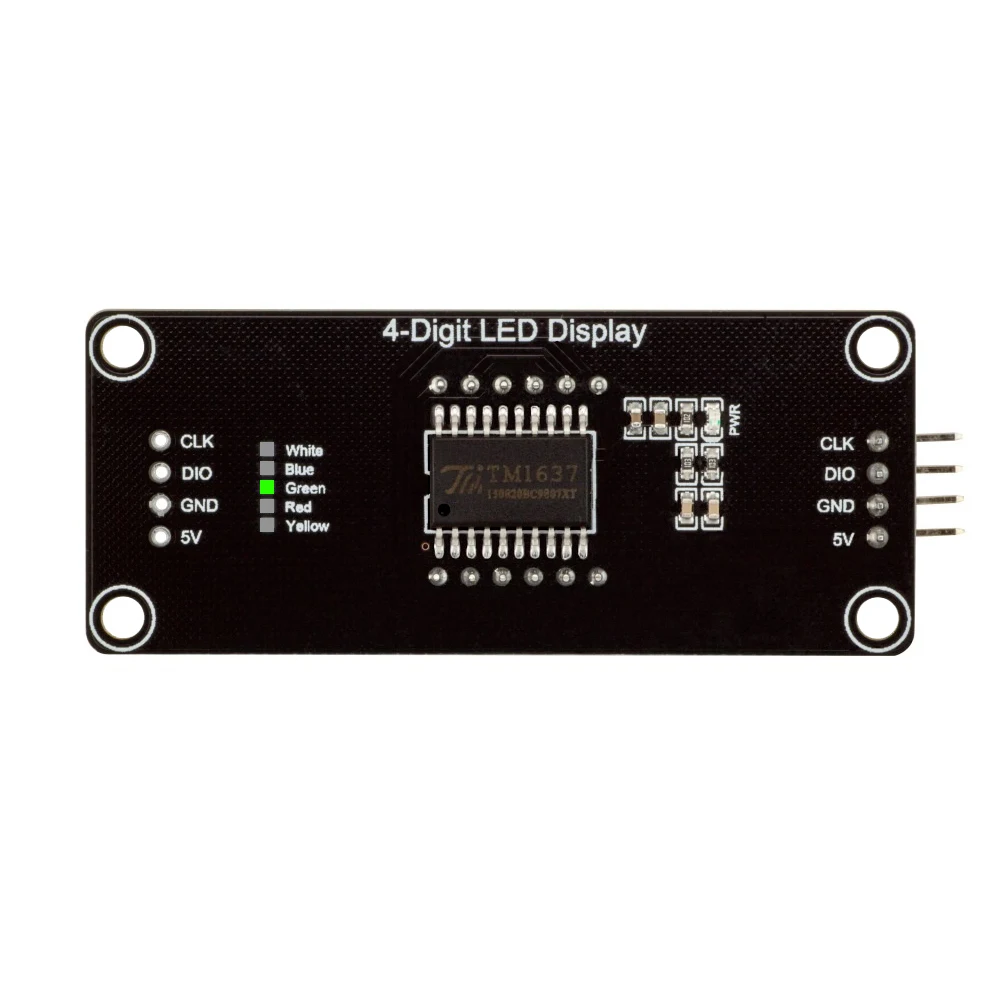 TM1637 LED Display Module for Arduino 4 Digit 7 Segment 0.56 inch Time Clock Indicator Tube Module Red Blue Green Yellow White