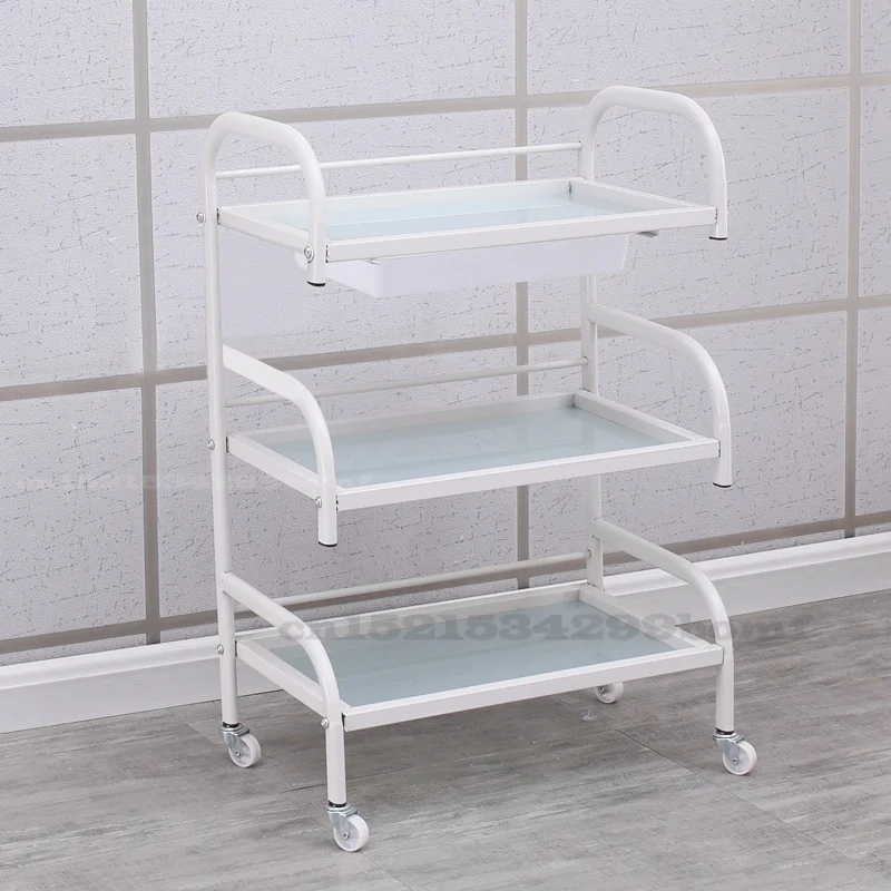 Beauty Cart hairdressing tool cart with drawer on the third floor beauty salon beauty salon cart with Storage basket