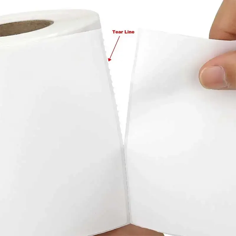 4*6 بوصة الشحن الحرارية التسمية الحرارية عرض 30 مللي متر ~ 80 مللي متر ملصقات بمادة لاصقة