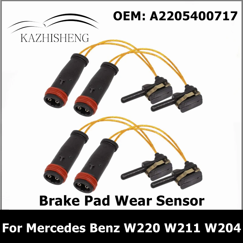 A2205400717 4Pcs Front Rear Brake Pad Wear Sensor for Mercedes Benz W220 W211 W221 W204 W212 A2115401717 2205400717 2115401717