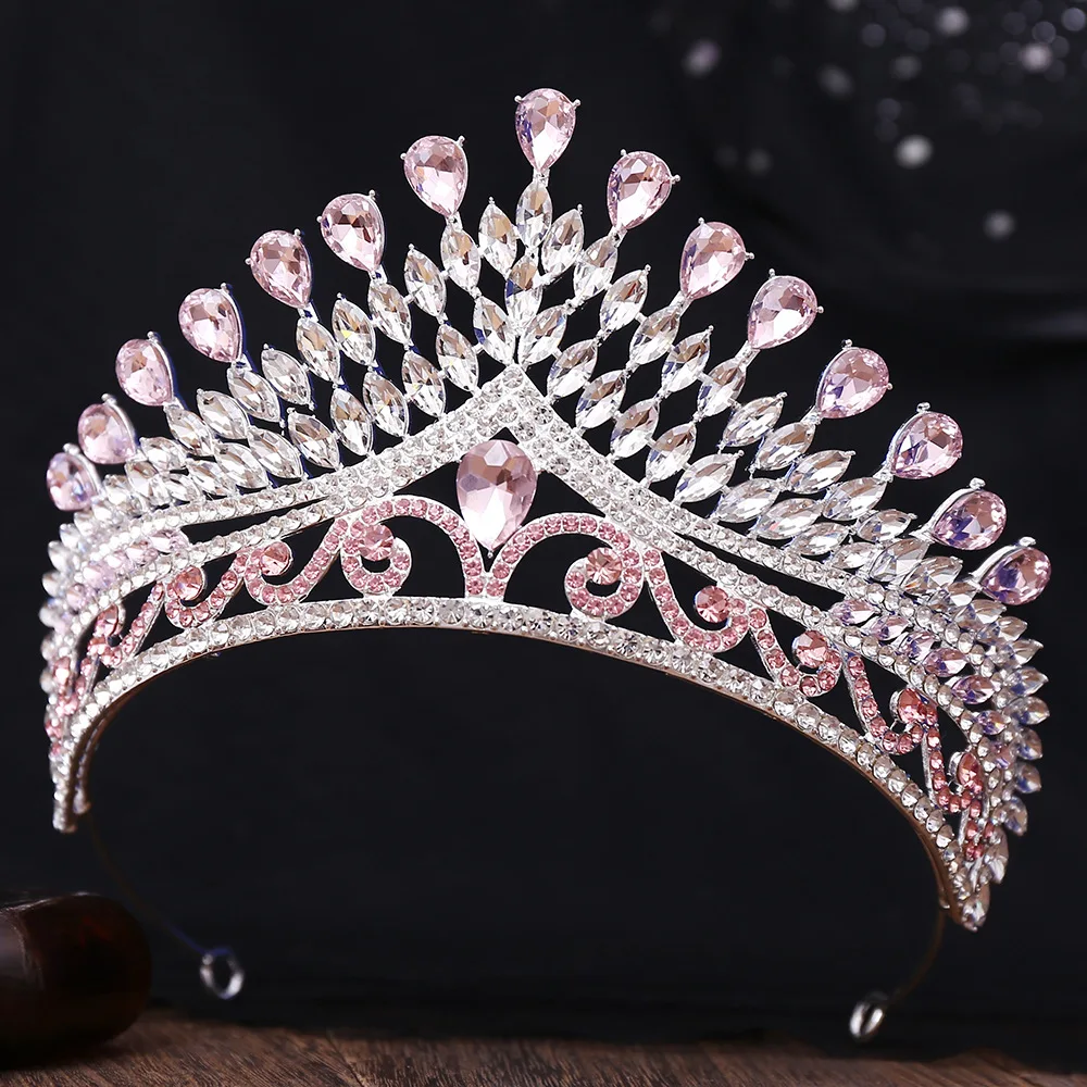 

Baroque Queen Crowns For Women Crystal Princess Bridal Tiara Crown For Pageant Party Prom Hair Jewelry Diadem Wedding Headdress
