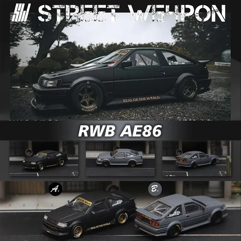 

Автомобильные модели Spot SW 1:64 RWB AE86 из литого под давлением, коллекционные миниатюрные игрушки для машинок