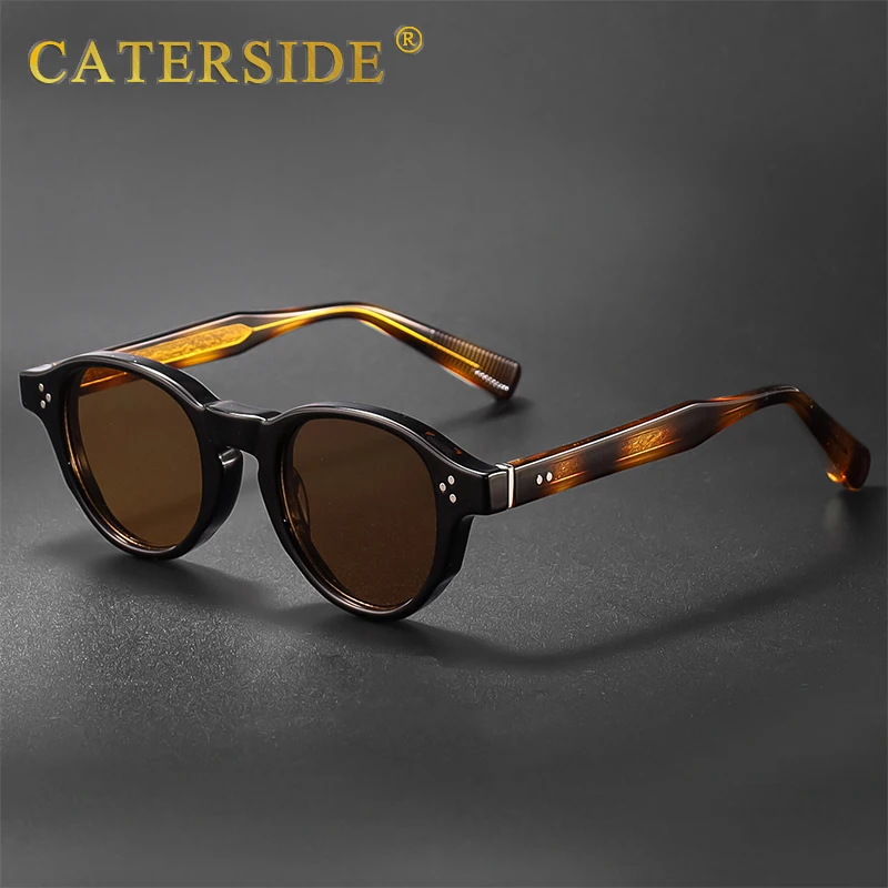 

CATERSIDE винтажные круглые модные мужские солнцезащитные очки Элитный бренд солнцезащитные очки женские путешествия пляжные вечеринки праздничные очки Uv400
