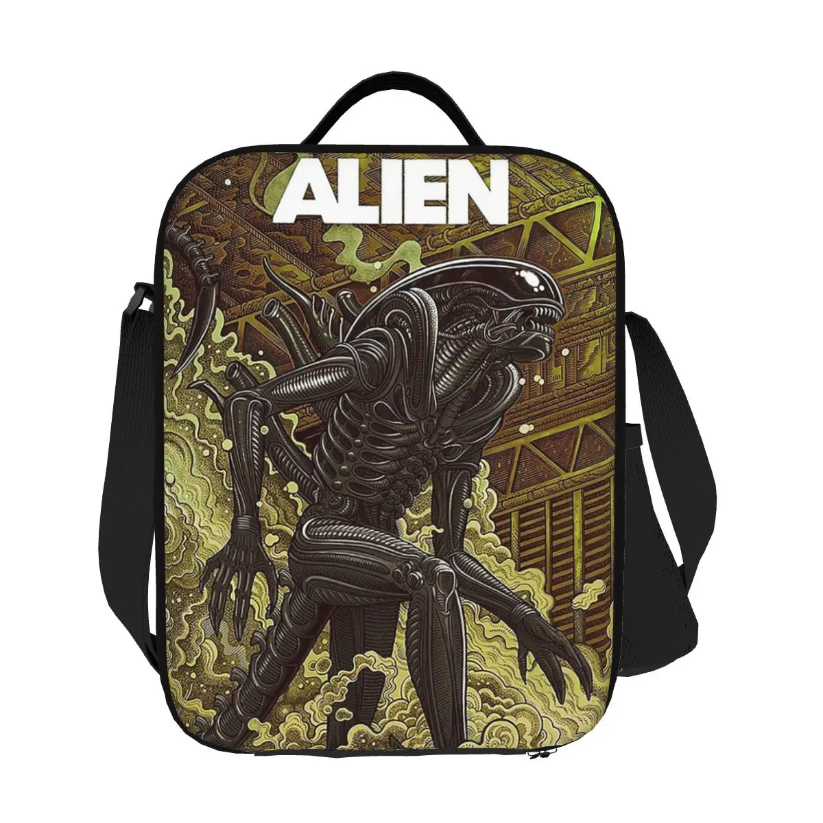 

Сумки для обеда с изображением инопланетянина, изолированная коробка для бенто, портативная сумка для обеда, многоразовые сумки для пикника, термосумка для женщин и детей, офиса