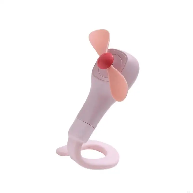 U1JE Travel Friendly Crollers Fan Fan Гибкий монтажный вентилятор Перезаряжаемый охлаждающий вентилятор Пластинка Текстура, для