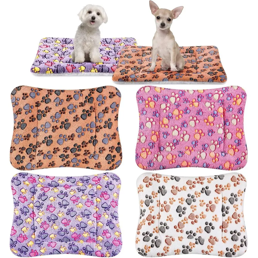 

Ультрамягкий коврик для кровати для собак и кошек с милыми принтами, двусторонний флисовый ящик для собак, коврик для питомника, уютный моющийся утолщенный хомяк, морская гвиня