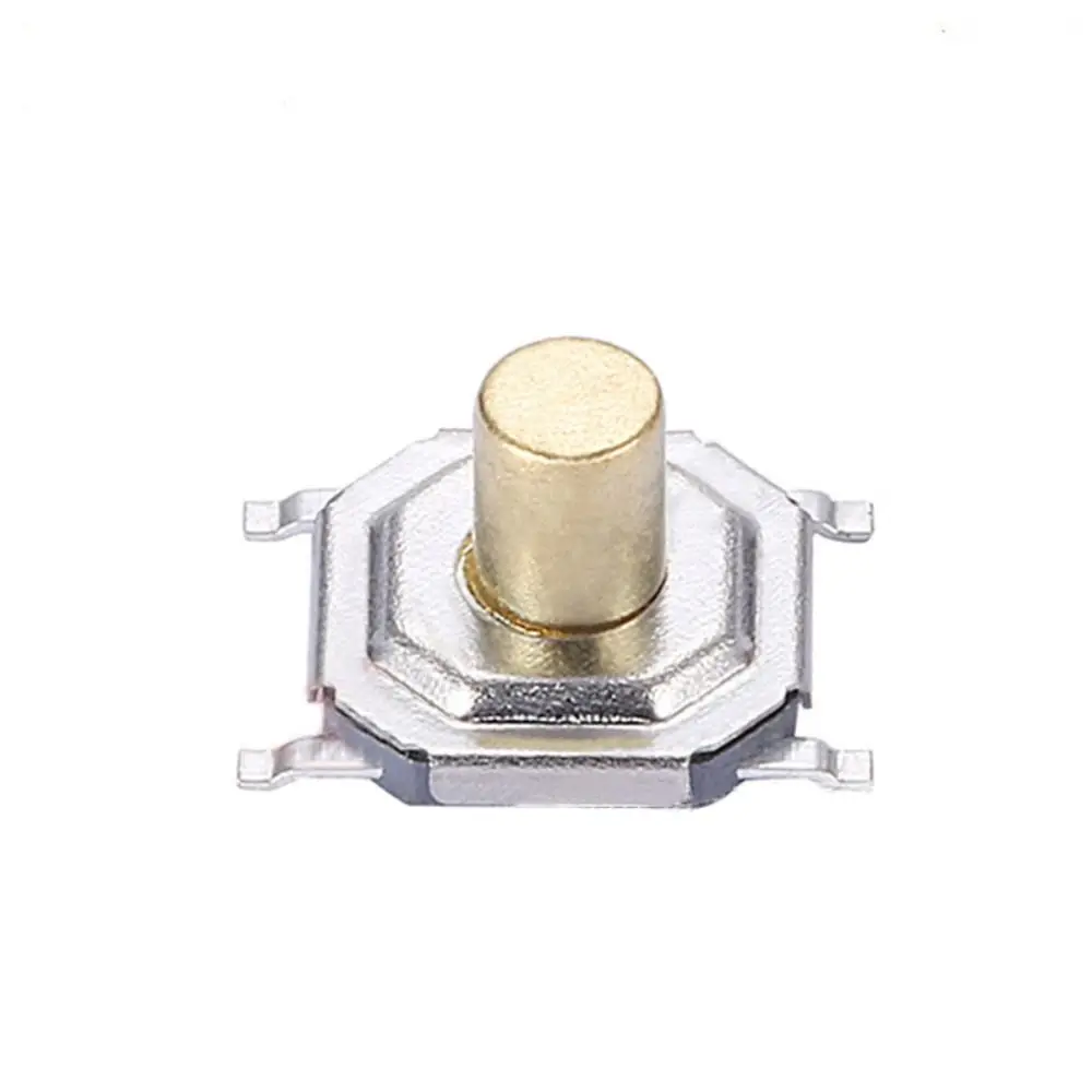 

10PCS Plastic SMD Feet Touch Metal 4*4*1.5MM Micro Momentary Tact Button Switches Gold Pushbutton Switches Switch
