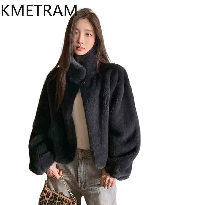 Real Denmark Mink Fur Coat Women Luxury Fashion Short Fur Jacket Winter New in Outerwears High Quality Womans Clothing 2024 шуба