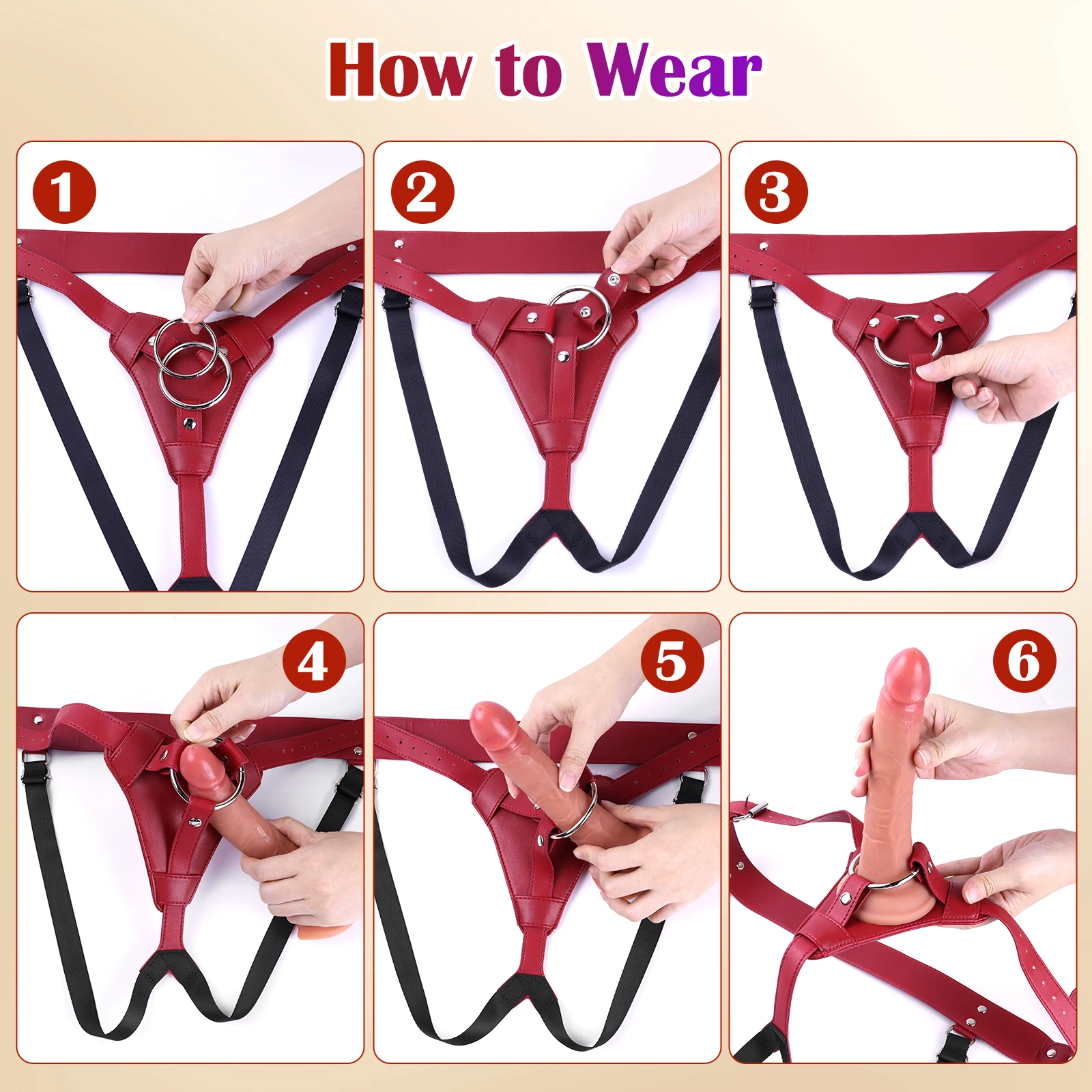 Strap On Dildo Harness Sex Toy BDSM Wear Pants for Dildos penetration Strapon Leather Pants for Female