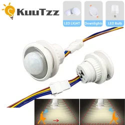LED PIR Infrared Motion Sensor Switch 85V-265V Pir Human Body Infrared Sensor Detector Smart Adjustable Delay Embedded Switch