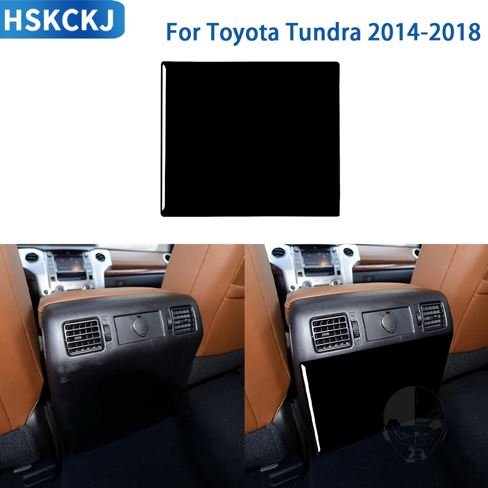 

For Toyota Tundra 2014 2015 2016 2017 2018 Accessories Car Interior Rear Air Outlet Trim Sticker Gloss Black Plastic