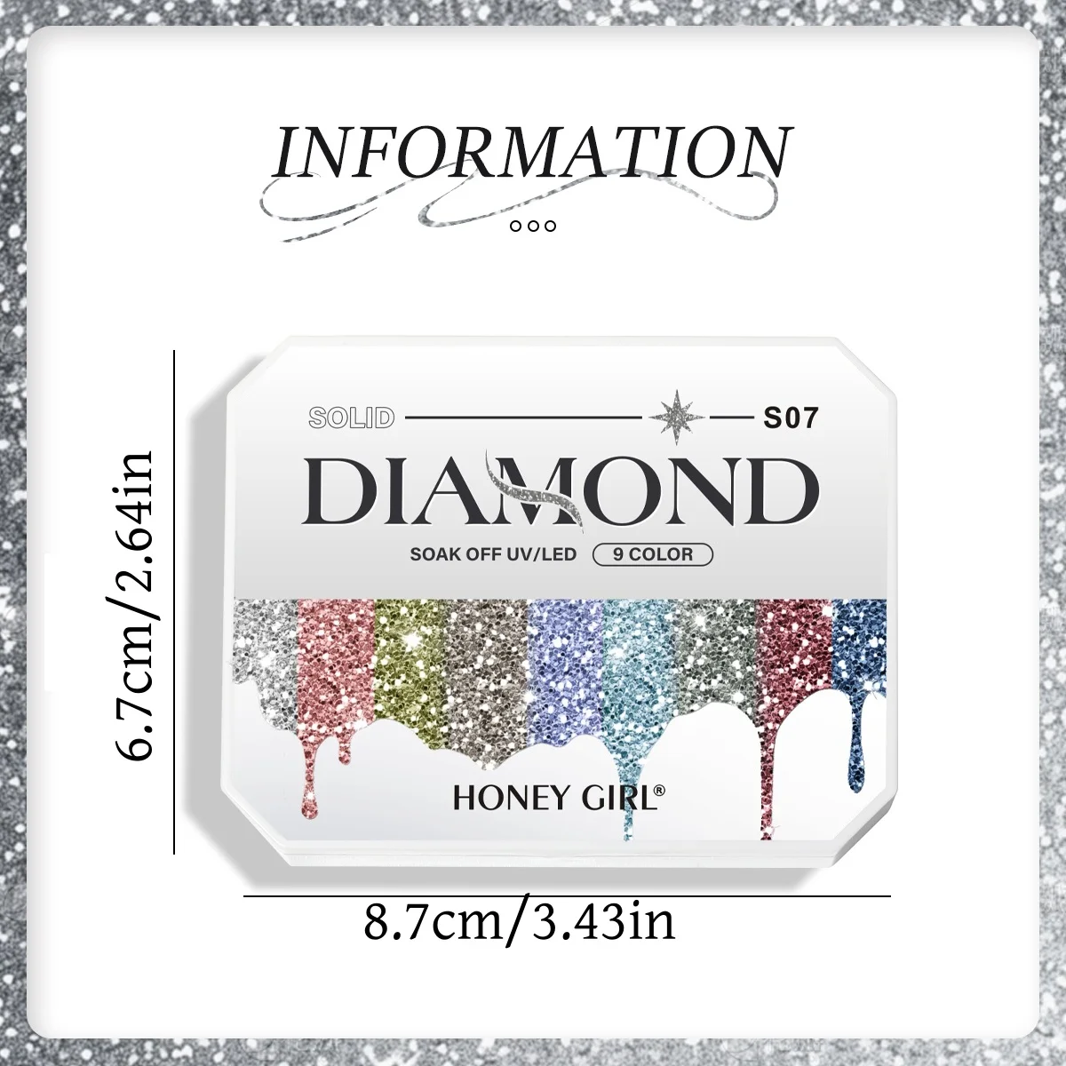 Neunfarbiges Diamant-Nagelgel, Geeignet für DIY-Nägel, Salon und Nageldesign – Detail 16