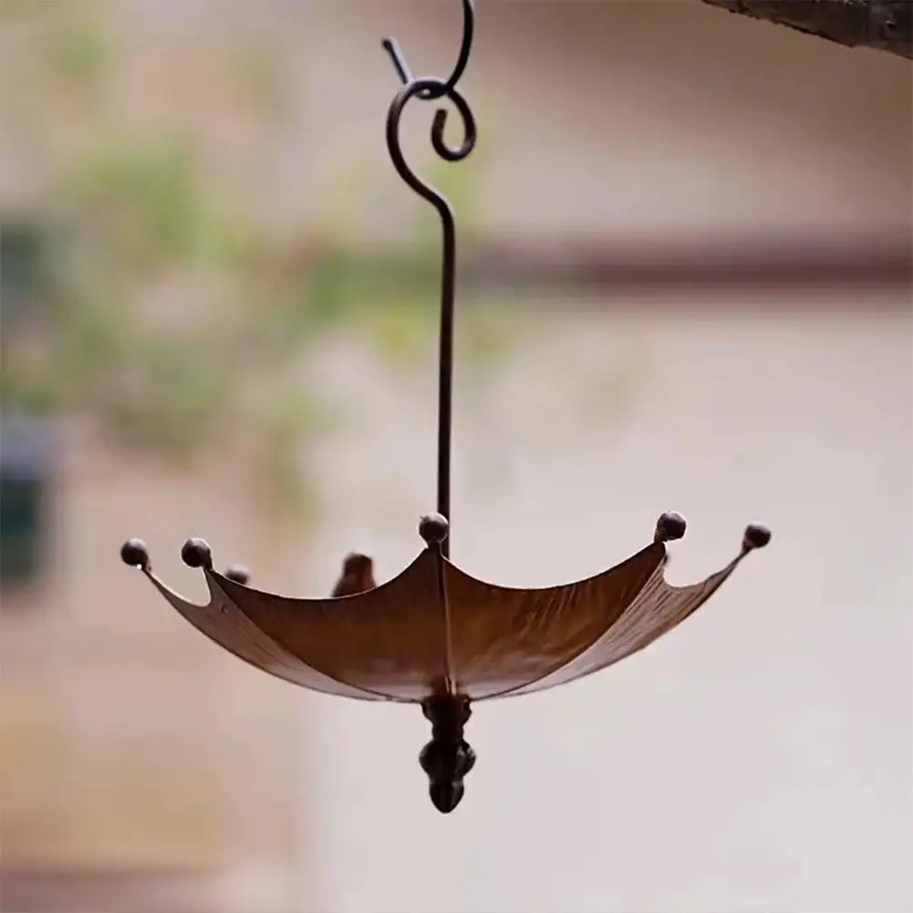 New Umbrella-shaped Bird Feeder Tray Iron Outdoor Hanging Hummingbird Feeder Bird Feeder Garden Courtyard Backyard