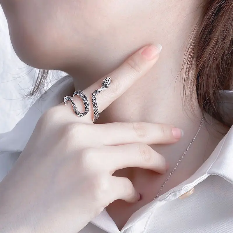 

925 Sterling Silver Entanglement Snake ​Rings For Women Engagement Wedding Vintage Jewelry Wholesale