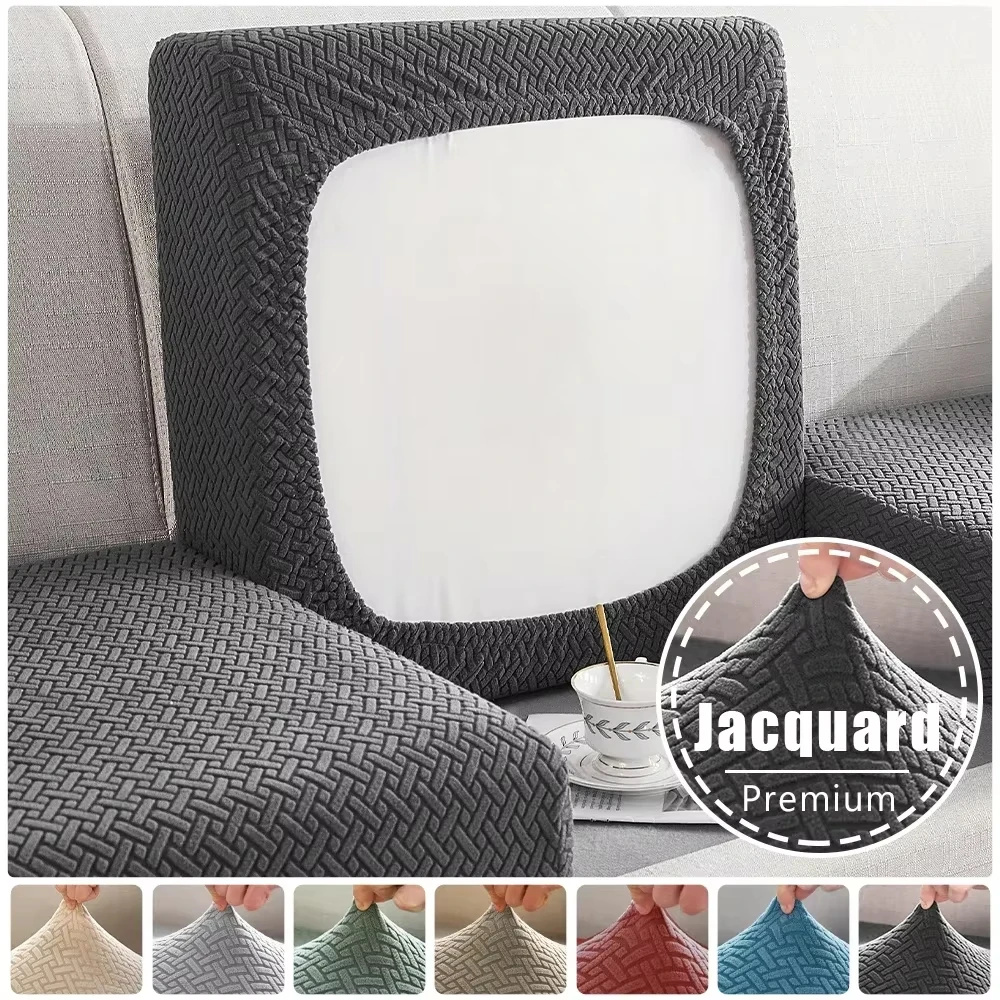 Thick Jacquard Sofa Seat Cushion Cover Funiture Protector Stretch Couch Covers ForLiving Room Removable Seat Slipcover Kids Pets