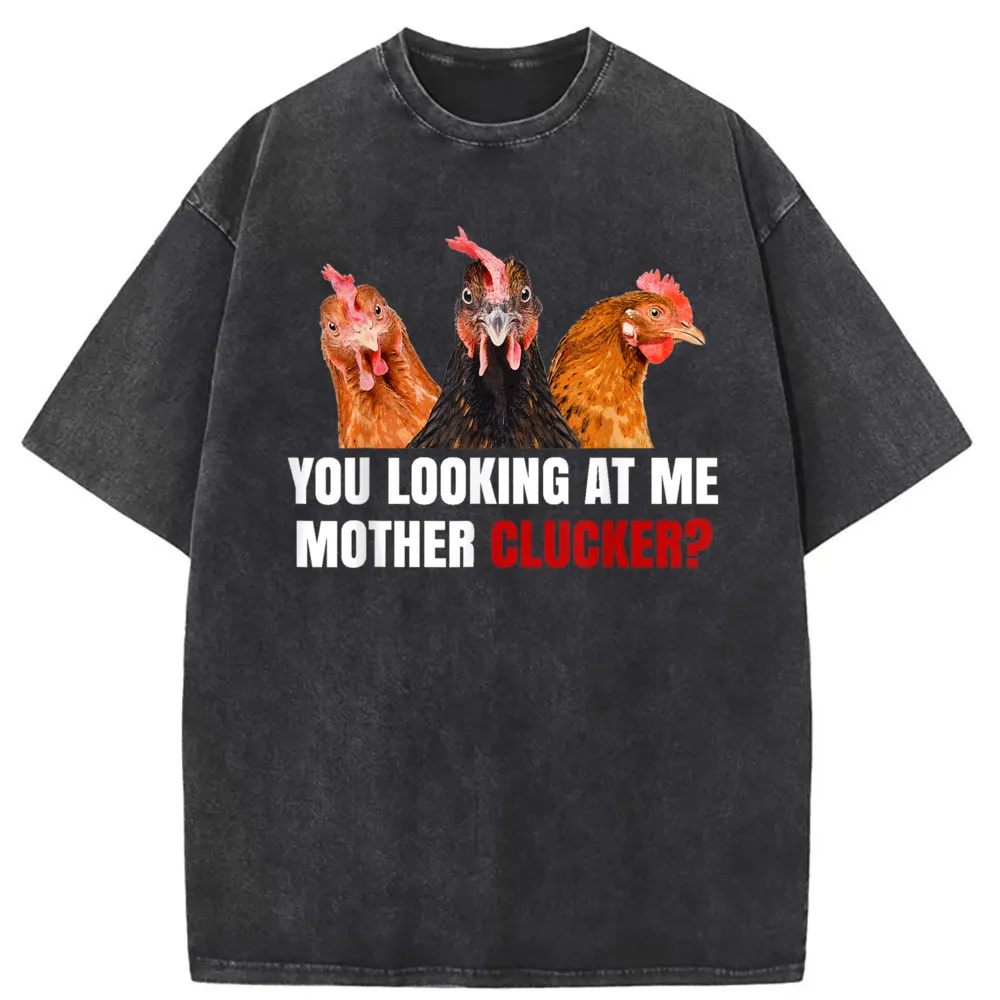 Mother Clucker Hen Humor Chicken Mens Sweatshirts England Style Long Sleeve Tshirts Man Oversized Vintage Europe T Shirts