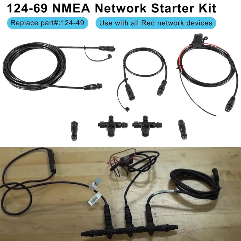 124-69 NMEA сетевой стартовый комплект, NMEA 2000 узловые терминаторы/соединение & T коннектор, подходит для меньшей яркости, детали лодки