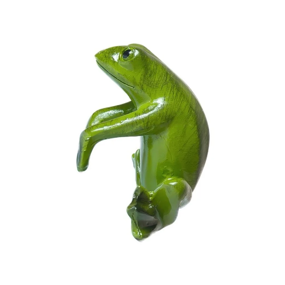 Cartoon Style Resin Frog Flower Shaped Pot Decoration Decorative Realistic Resin Frog Ornament Creative Frog Statue Bonsai Decor