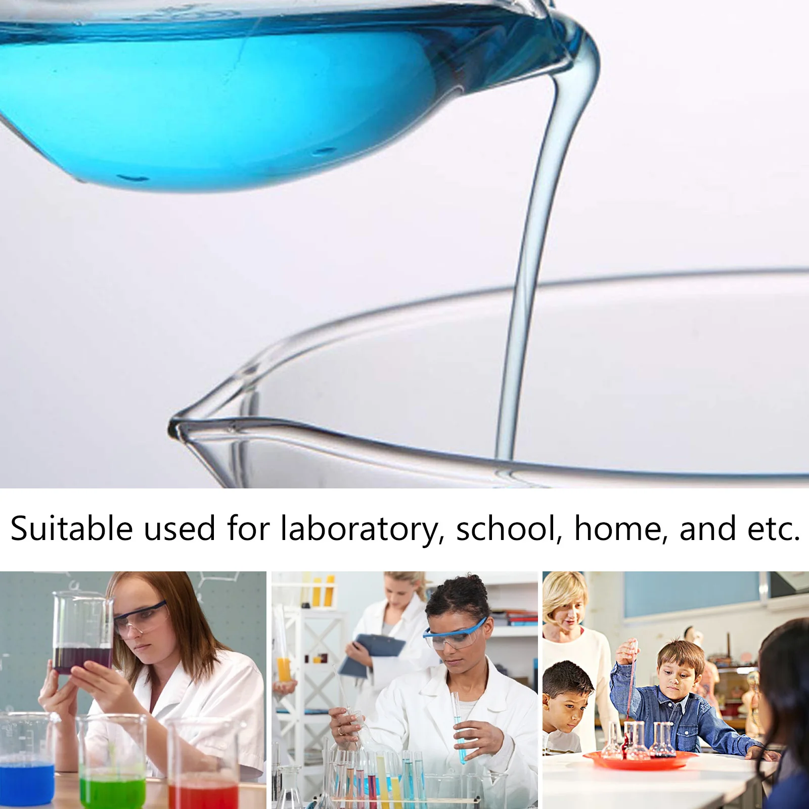 1Pcs Glass Evaporating Dish Container Flat Bottom Reusable Laboratory Tool with Spout Heat Resistant Evaporation Basin for Lab
