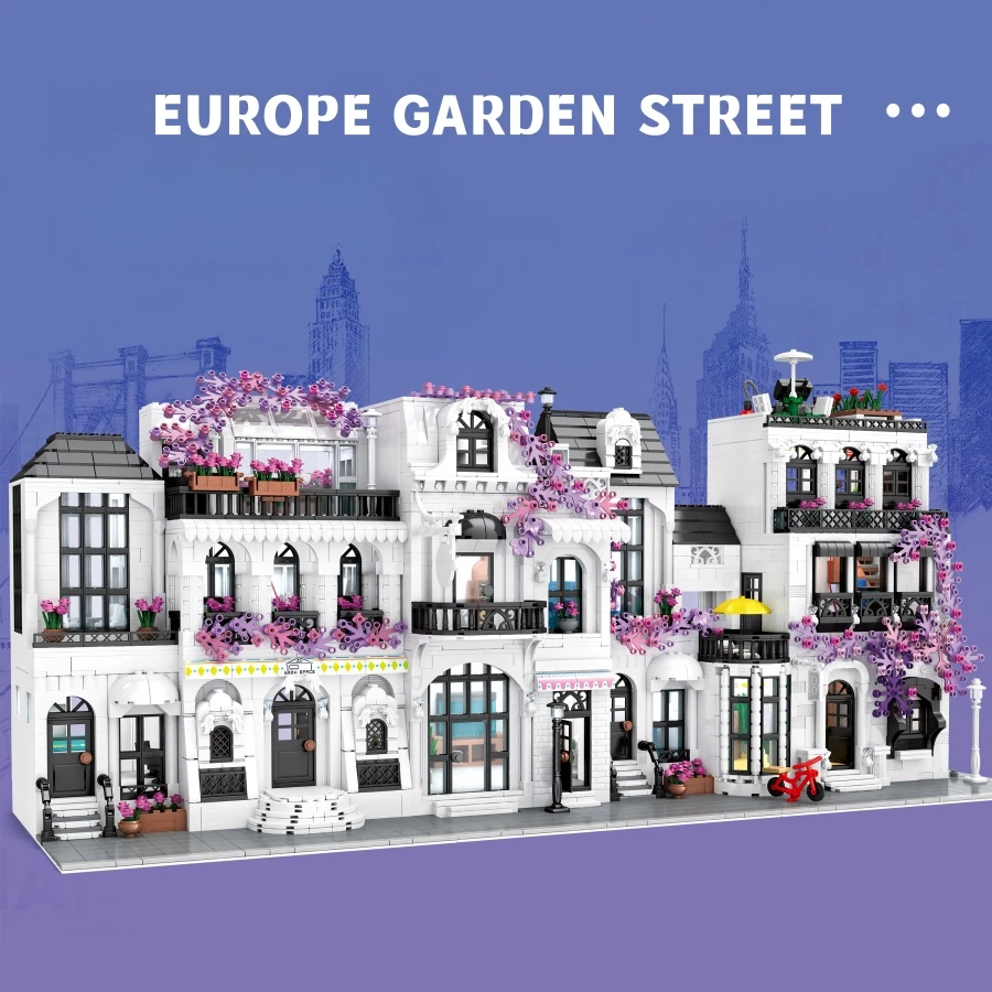 Kreative Europäische Architektur Bausteine Garten Hotel Blume Straße Villa Street View Ziegel Ideen