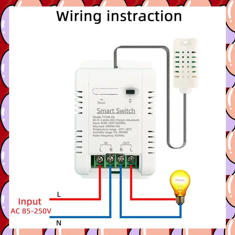 

A72Z 4X Wi-Fi TH-16 переключатель Tuya управление с мониторингом энергопотребления, термостат температуры и влажности для Alexa
