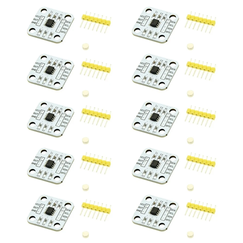 A40I AS5600 Magnetic Encoder 3.3V 12bit High Magnetic Induction Angle Measurement Sensor Module 10Set