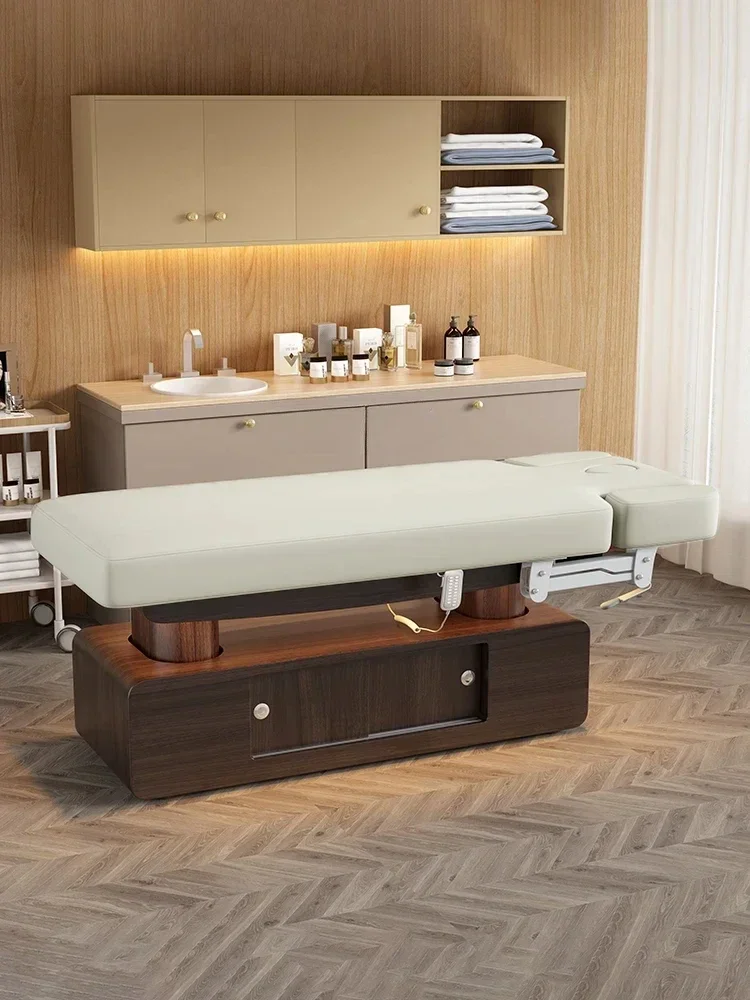 

Double Pole Electric Lift Beauty Care Bed Salon Special Multi-Function Heating Physiotherapy Massage Couch