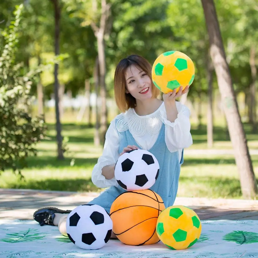 Living Room Birthday Gift Room Decoration Sofa Cushion Basketball Plush Toys Simulation Ball Plush Pillow Football Stuffed Toys