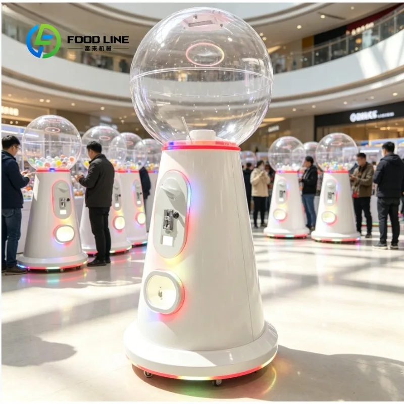 Customized Coin Operated Arcade Gacha Vending Machine, Large 75mm 100mm Tos Ball Capsule Toy Dispenser