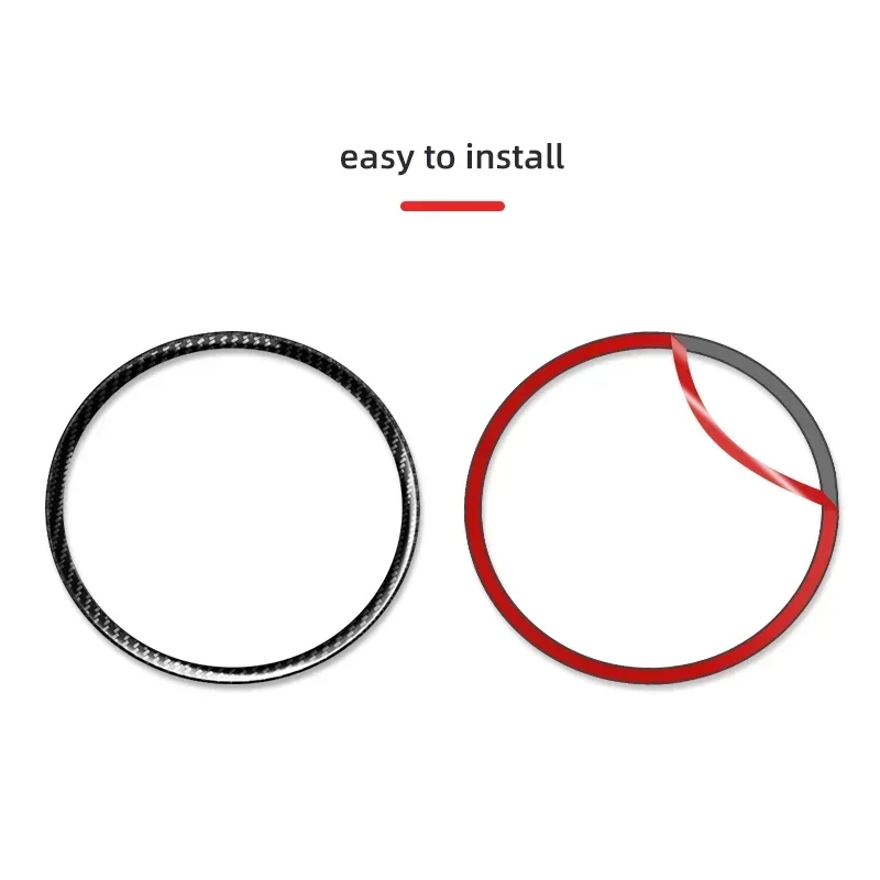 Volante dell'auto Trim Copertura Adesivo In Fibra di Carbonio Per Audi A1 A3 A4 A5 A6 A7A8 Q3 Q5 Q7 SQ5 S1 S3 S4 S5 S6 S7 S8 RS3 RS5 RS6