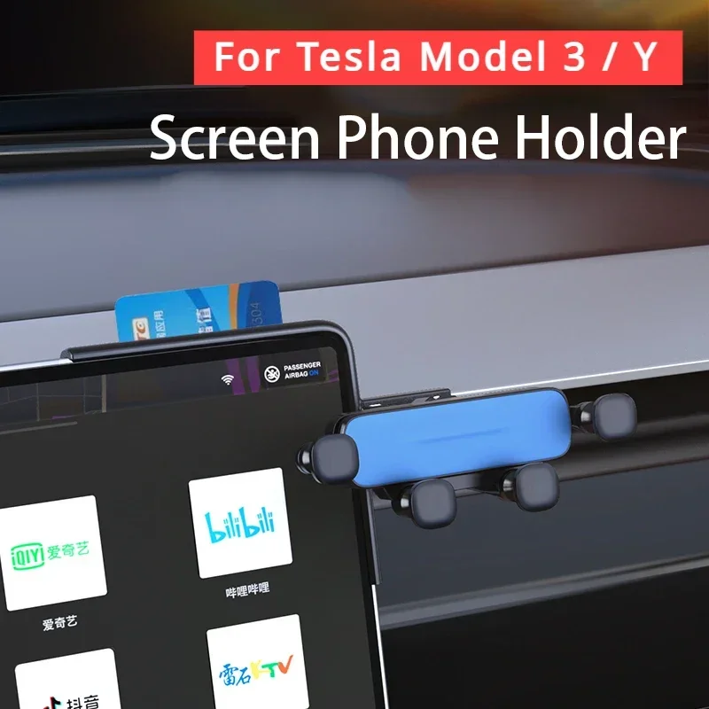 

Car Mobile Phone Holder Wireless Charging Portable Car Cellphone Bracket Stand In Car Device For Tesla Model 3 Y New Model 3
