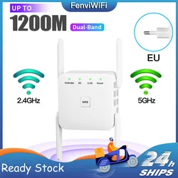 Repetidor Wifi 5G 2,4G/5Ghz, extensor de 1200Mbps, amplificador de señal de largo alcance, 802.11N