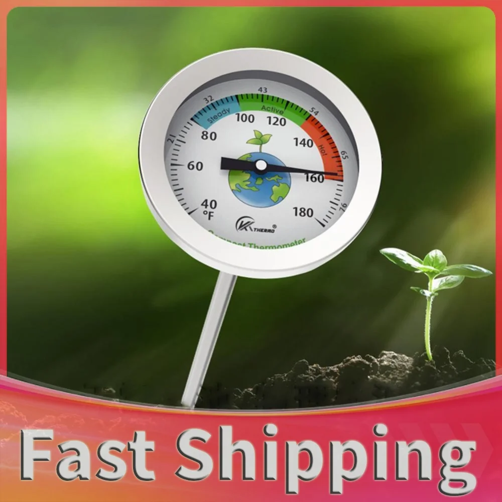 50cm Temperature Monitor Compost Soil Thermometer Probe for Garden Lawn Plant