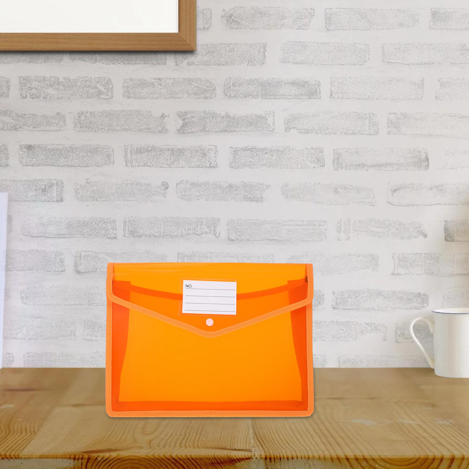 

6Pcs Clear A4 File Folders Thickened Plastic Document Bags Button Closure Waterproof Tear Resistant for Office